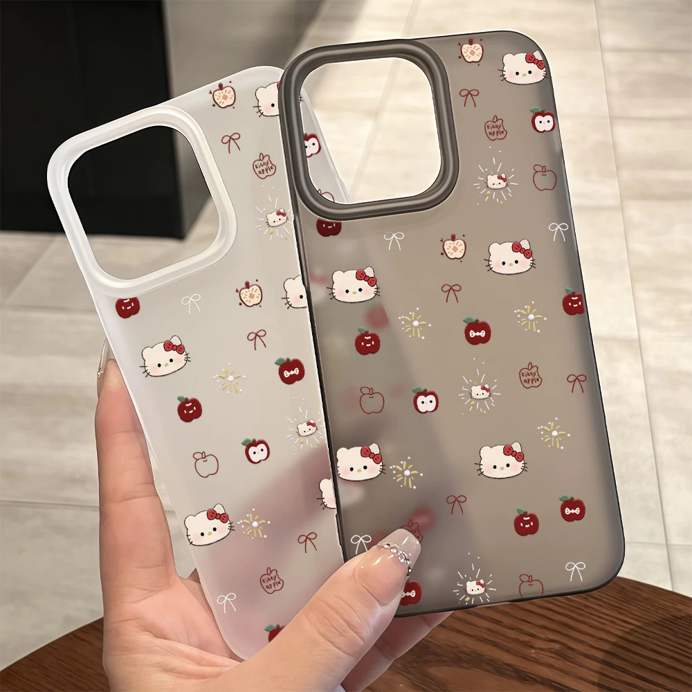จัดส่งในพื้นที่ เคสมีน้ำค้างแข็งTPU รู้สึกดี มีสีสัน For IPhone16 15 14 13 11 7 8 plus Pro Promax X XR XSMAX DKMS216