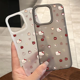 จัดส่งในพื้นที่ เคสมีน้ำค้างแข็งTPU รู้สึกดี มีสีสัน For IPhone16 15 14 13 11 7 8 plus Pro Promax X XR XSMAX DKMS216