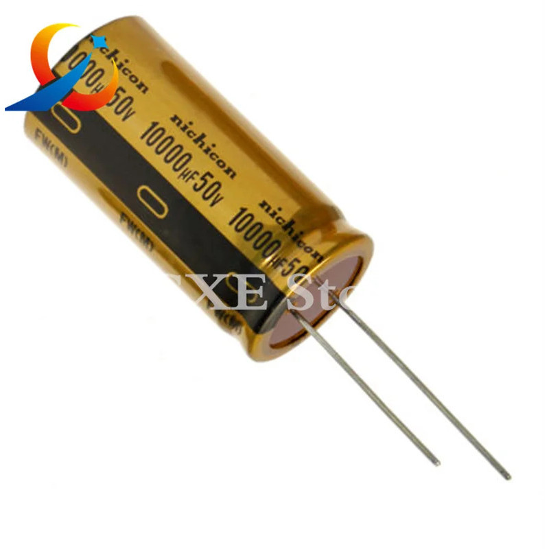 2pcs NICHICON 10000UF 50V 25X50mm FW Series Hi-Fi Audio Capacitor UFW1H103MRD ใหม่และต้นฉบับ 50V1000