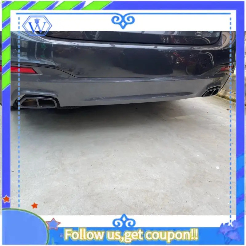 M46K-สแตนเลสรถด้านหลังDualท่อไอเสียท่อTrimท่อไอเสียสําหรับ-BMW 5 Series G30 G31 2017 2018