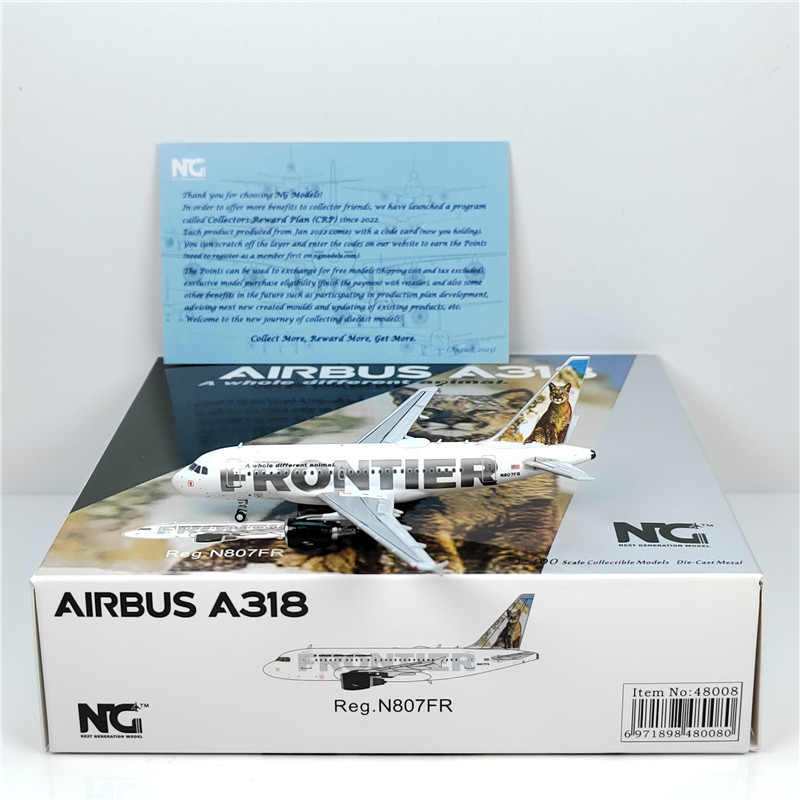 ขายพร้อมสต็อก - NG 48008 48009 48010 1: 400 Border Airlines A318 N807FR N801FR N802FR