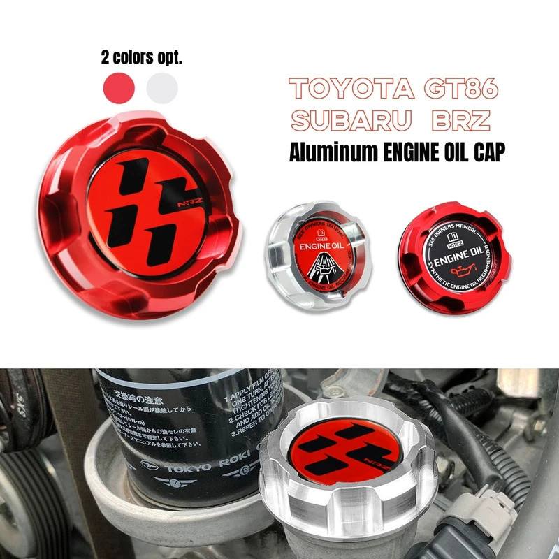 อลูมิเนียมเครื่องยนต์น้ํามันหมวก SUBARU BRZ IMPREZA WRX FORESTER BAJA LEGACY RS GT EJ20 EJ25 TURBO T