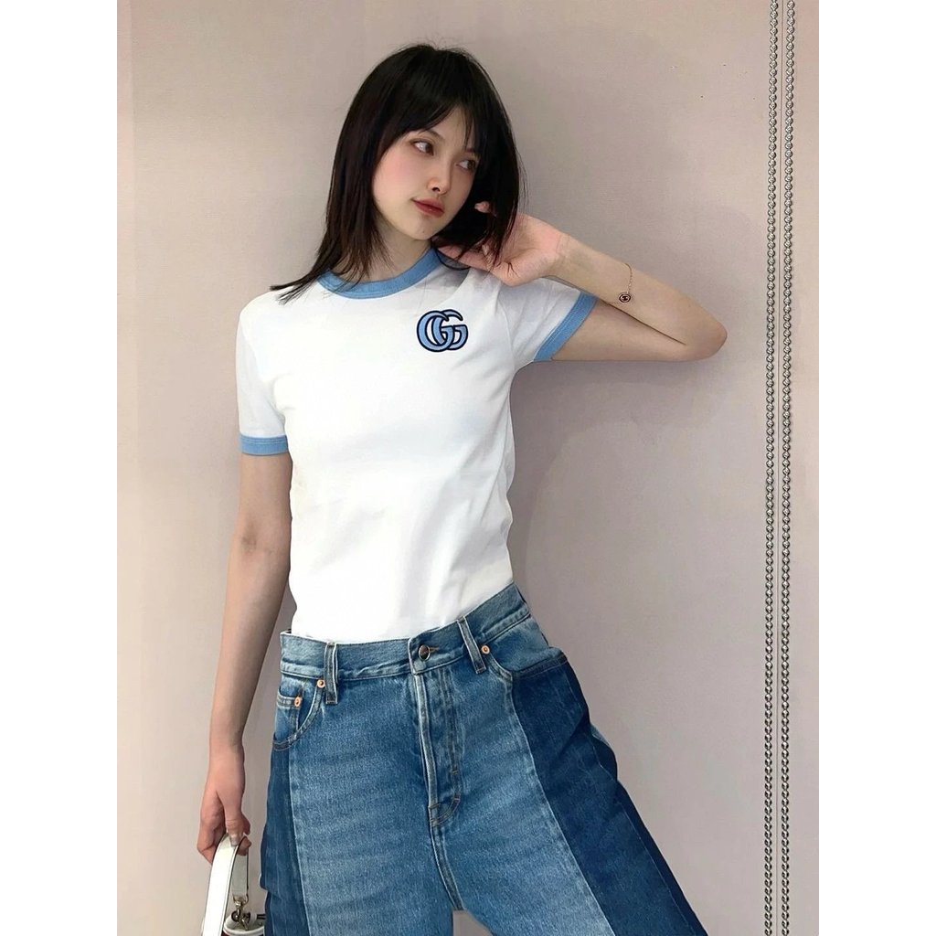 GUC ** ⒼⓊⒸⒸⒾ  มาตรฐานต้นฉบับ 1: 1 25 Early Spring Slimmer ดู All-Match Going Out Must-Have Double G 