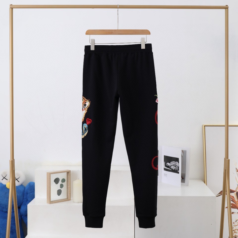 ED Hardy กางเกงวอร์มผู้หญิง ฤดูใบไม้ร่วง-หนาว สไตล์อุตสาหกรรมหนัก หัวเสือเจาะร้อน