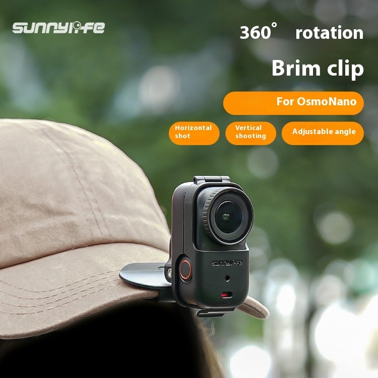 Sunnylife เหมาะสําหรับ DJI OSMO NANO Brim Clip บุคคลแรกยิง Nano Camera Cap Head Mount Bracket