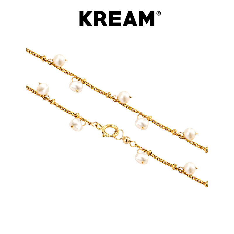 KREAM สร้อยคอมุกทอง 14K สไตล์ Unisex