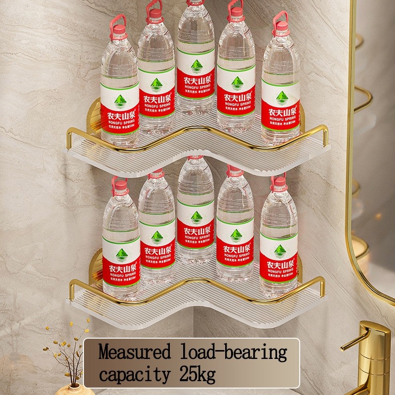 มุมอะคริลิชั้นเก็บของในห้องน้ํา ต่อย-ฟรี มุมห้องน้ําเจลอาบน้ําเครื่องสําอางชั้นเก็บของติดผนัง - รูปที่ 3