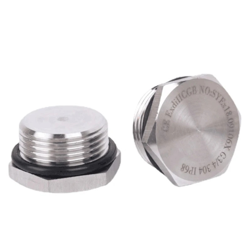 304 สแตนเลสสตีล Hex หัว End Cap ปลั๊ก 1/4 "--1 "BSP NPT เมตริกชายด้ายปิดผนึกท่อ Fitting