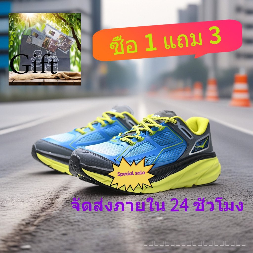 HOKA M CLIFTON ONE9 รองเท้าวิ่งข้ามประเทศน้ําหนักเบารองเท้ากีฬากลางแจ้ง DINN
