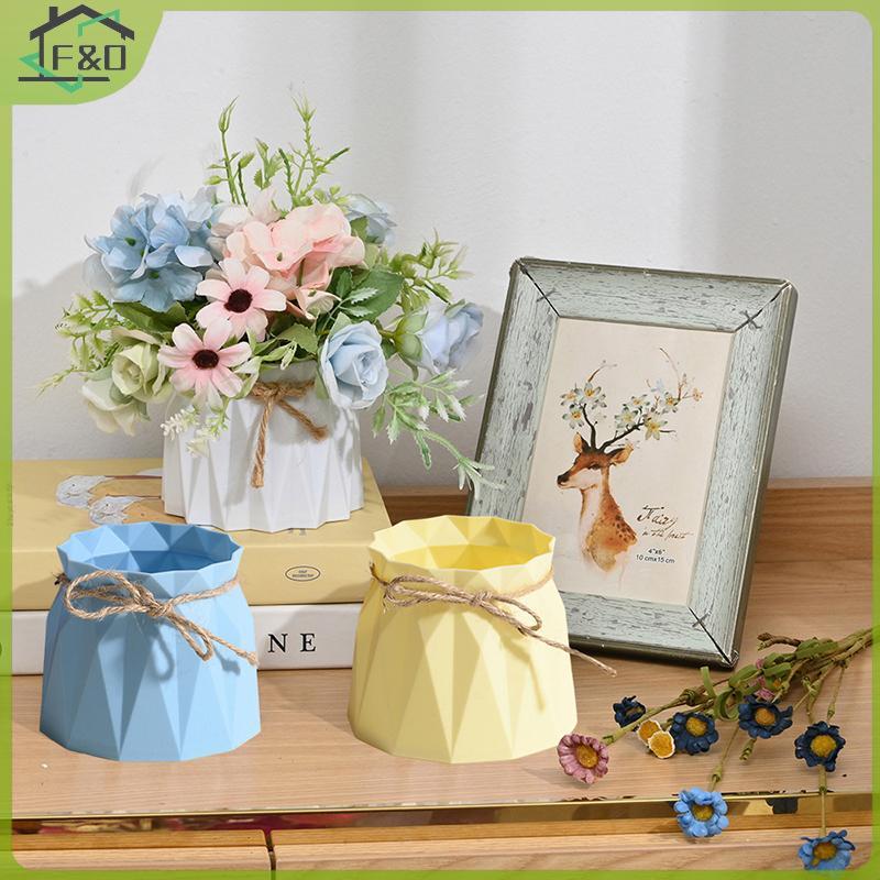 แจกันพลาสติกสไตล์หวาย สำหรับตกแต่งบ้านและงานแต่งงาน พร้อมดีไซน์ยุโรปmodern