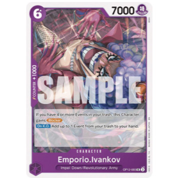 [การ์ด One Piece ENG] Emporio.Ivenkov OP12-065