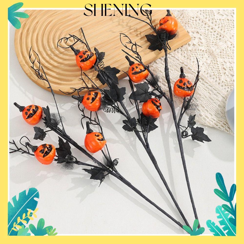 SHENING ฟักทอง Maple Leaf Decor, Flannelette Berry สาขาฟักทอง Berry สาขา, Harvest ฤดูใบไม้ร่วงประดิษ