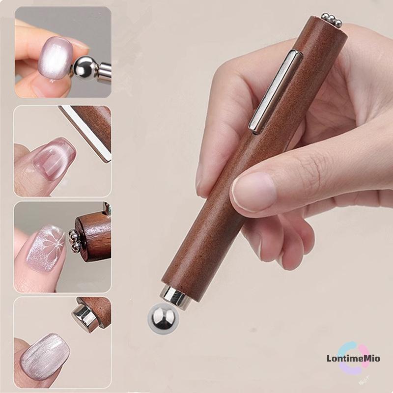 LontimeMio] 3-in-1 Multifunctional Magnetic Eye Nail Magnet Stick พร้อมลูกปัดแม่เหล็ก Strong Gel Polish Magnet Pen กระบอกแม่เหล็กใหม่
