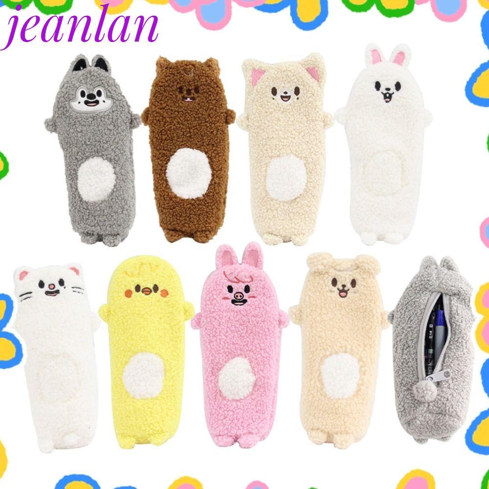 JLAN Skzoo Plush Pencil, Skzoo Plush Material Pen Bag, Kawaii ความจุขนาดใหญ่ตุ๊กตาสัตว์การ์ตูนออกแบบ