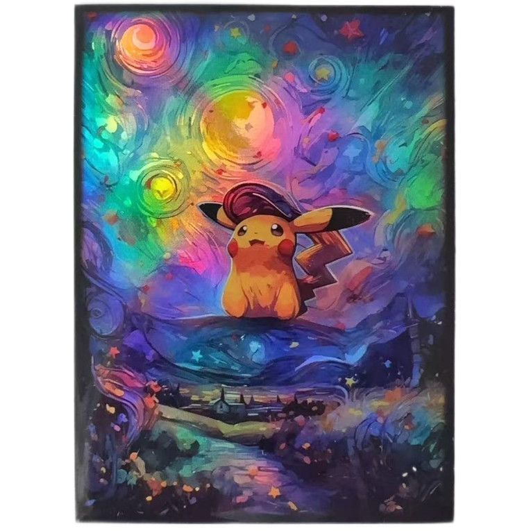 Yu-Gi-Oh Pokémon Card Holder Van Gogh Pikachu Gengar PTCG Card Holder diy กระพริบ DTCG Board Game Card Holder