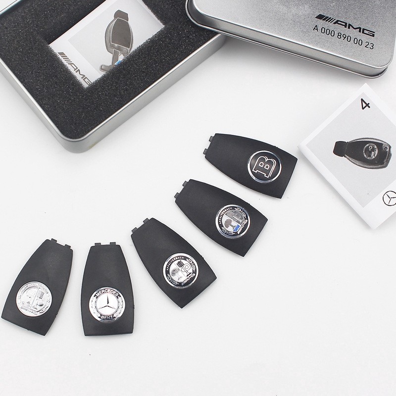 Mercedes-Benz GLC แพ็คกุญแจต้นไม้ Mercedes Benz C-class เคสรีโมทรถยนต์ฝาหลัง AMG Benz glc260 glc300 Maybach babos ฝาครอบเคสกุญแจ