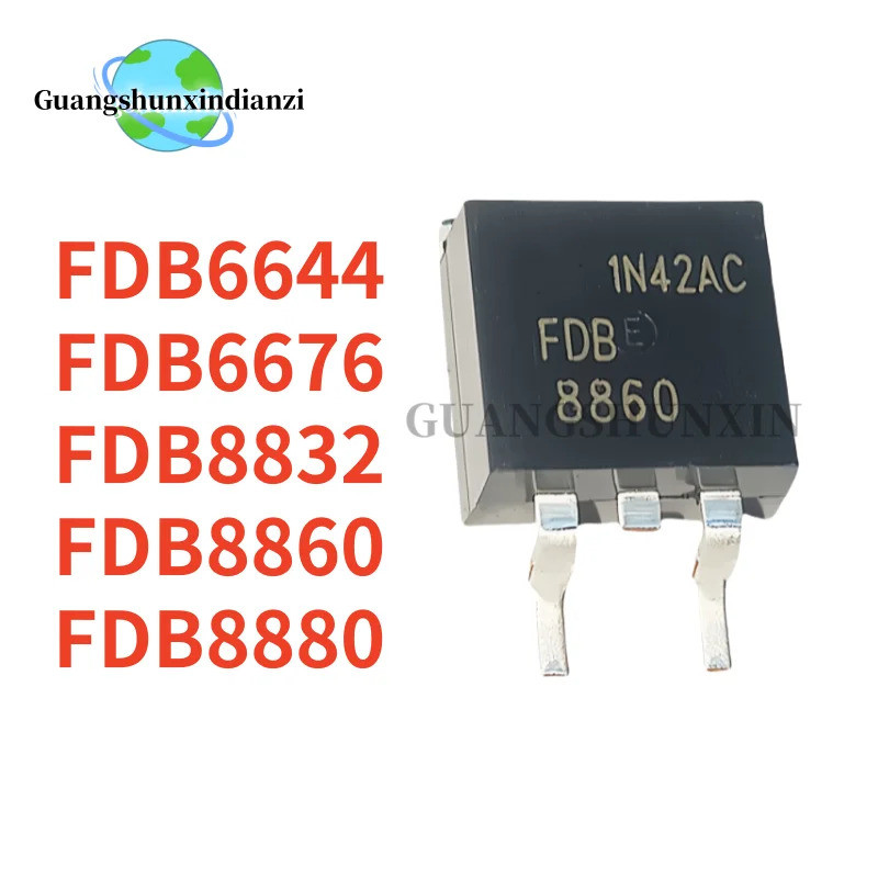 5PCS FDB6644 6644 FDB8832 8832 FDB8860 8860 FDB6676 6676 FDB8880 8880 TO-263 Field Effect ทรานซิสเตอ