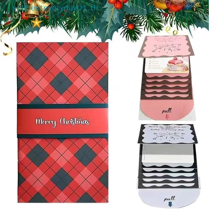 & Sellingbest & Christmas Gift Card Holder Book Surprise Cards Elegant DIY Booklet สําหรับ Xmas Card