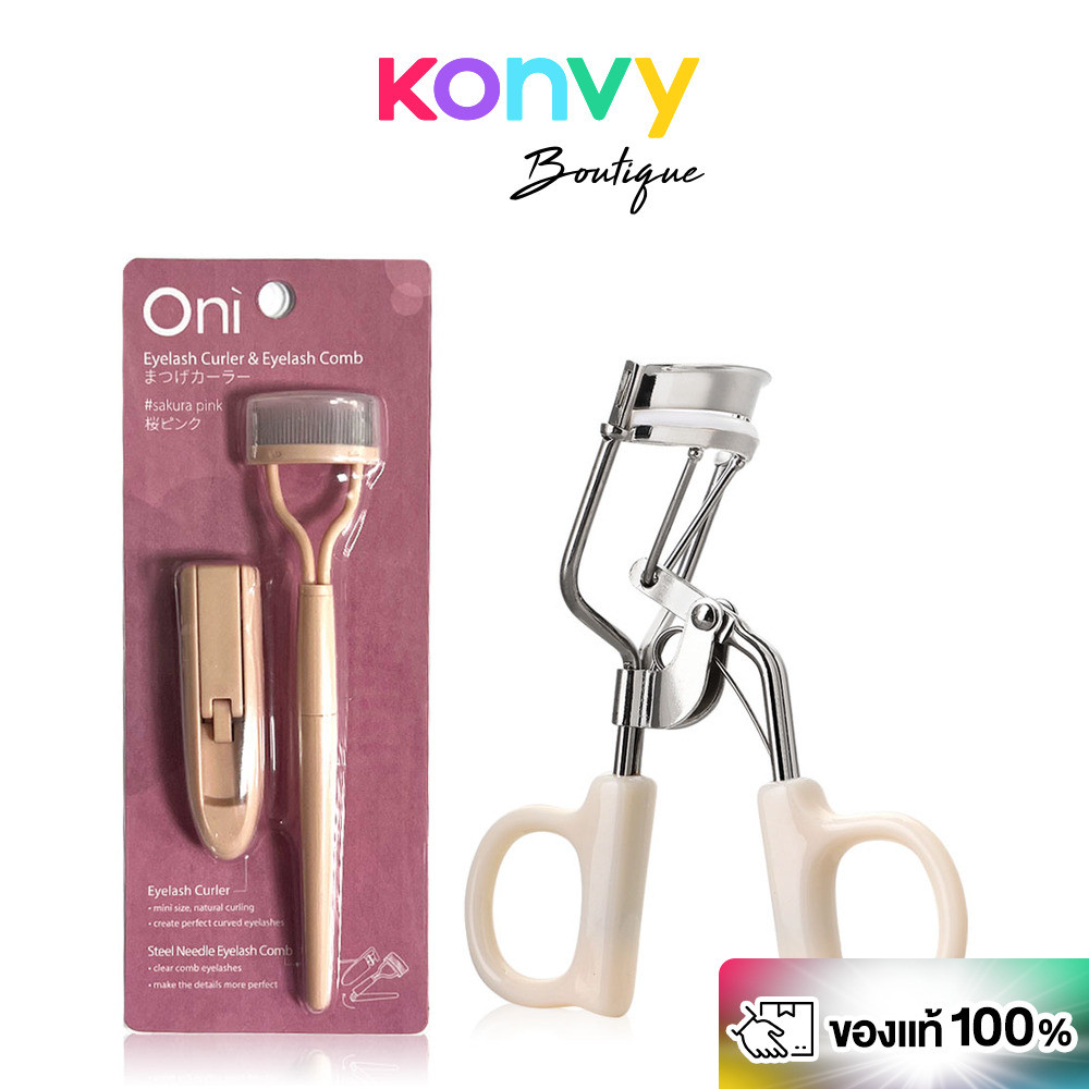 Oni Eyelash Curler 1pc #White + Portable Eyelash Curler & Eyelash Comb Set เซทที่ดัดขนตา.