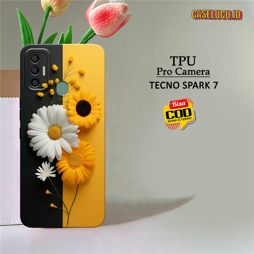เคสโทรศัพท์ HP ล่าสุด Tecno Spark 7 - เคสดอกไม้แฟชั่น - เคส Tecno Spark 7 - Tecno Spark 7 Phone Soft