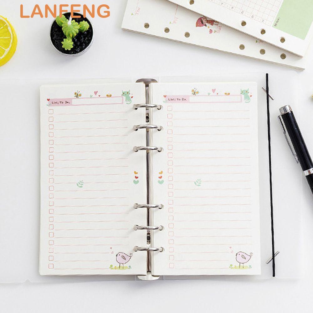CaHaseng หลวมกระดาษ Refill Agenda Kawaii A5 A6 45 แผ่น Daily Planner รายเดือนโน้ตบุ๊ค Refill