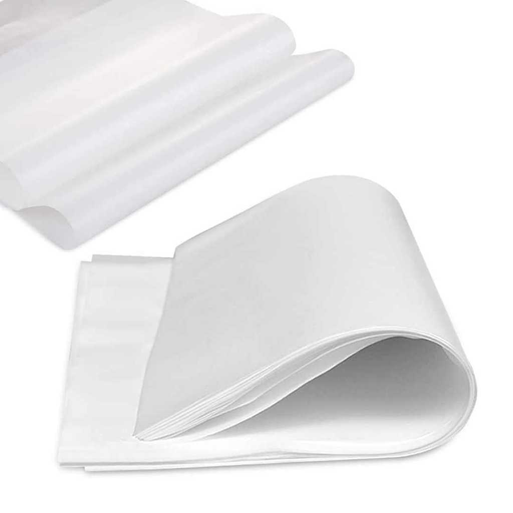 Parchment Paper กระดาษไขเคลือบซิลิโคนทั้งสองด้าน สีขาว 10 แผ่น ขนาด 40x60 cm