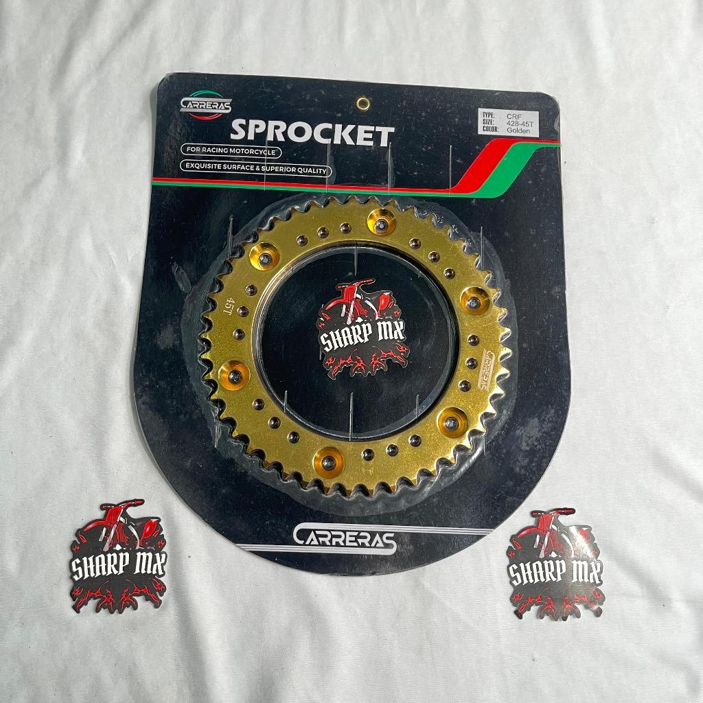 เกียร์ SuperMoto CRF150 UK.428-45T/46T/47T Gold CARRERAS