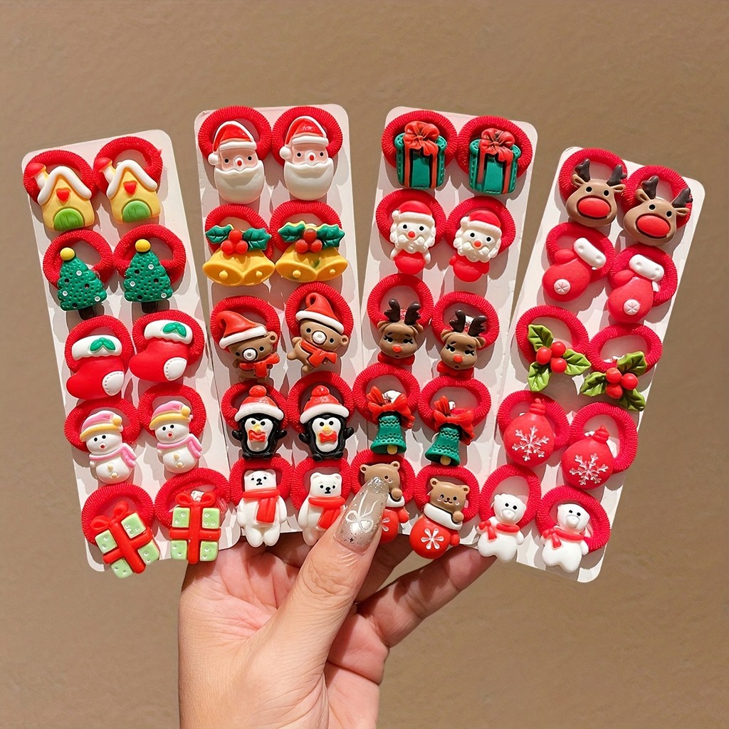 ชุดผมคริสต์มาสสําหรับเด็ก 20 ชิ้น, ที่คาดผมกระดิ่ง Santa Reindeer, คอลเลกชันของขวัญปาร์ตี้คริสต์มาส