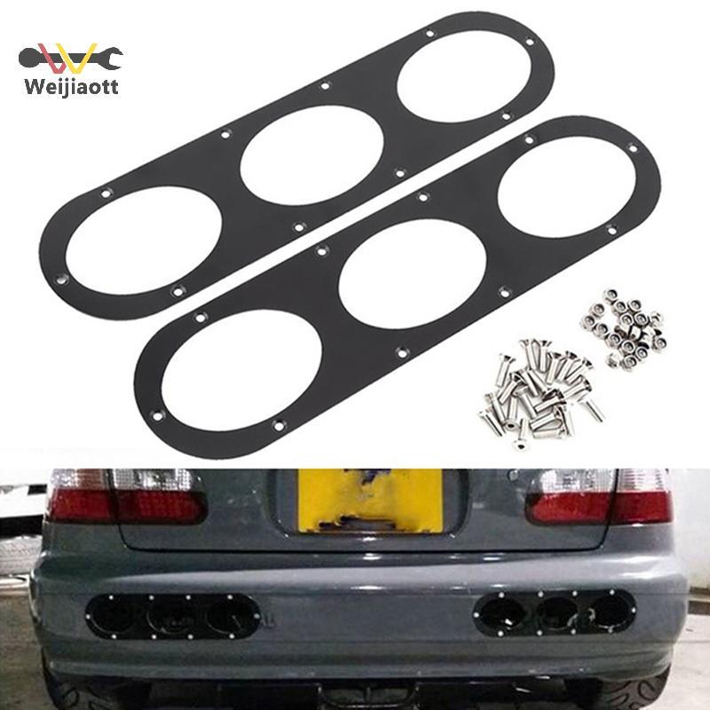 [Wjt] 2 ชิ้น Universal Aluminium รถด้านหลังกันชน Race Air Diversion Diffuser แผง [ขายร้อน]
