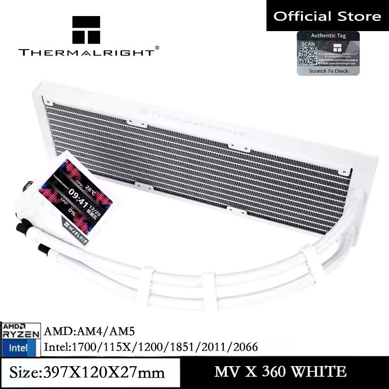 Thermalright MJOLNIR VISION 360 X White water cooling radiator 3.5inch LCD display supports screen a