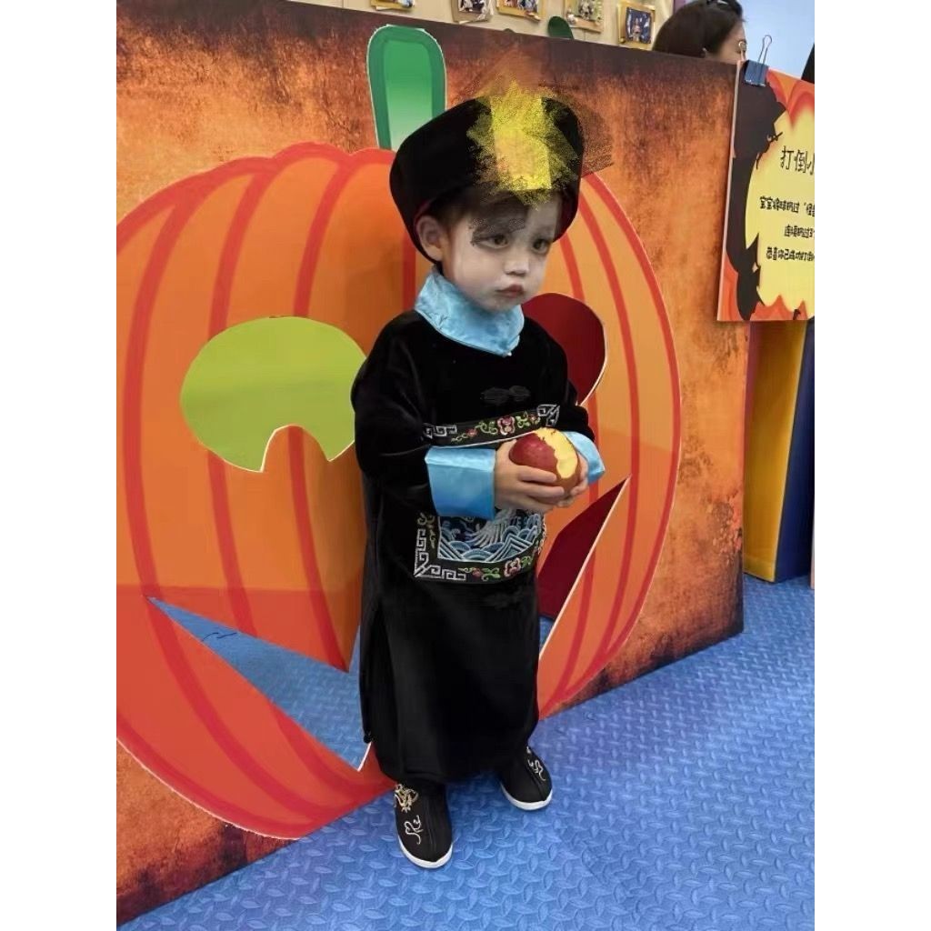 ชุดคอสเพลย์ Zombie เด็ก Halloween แบบ Qing Dynasty Minister Ghost