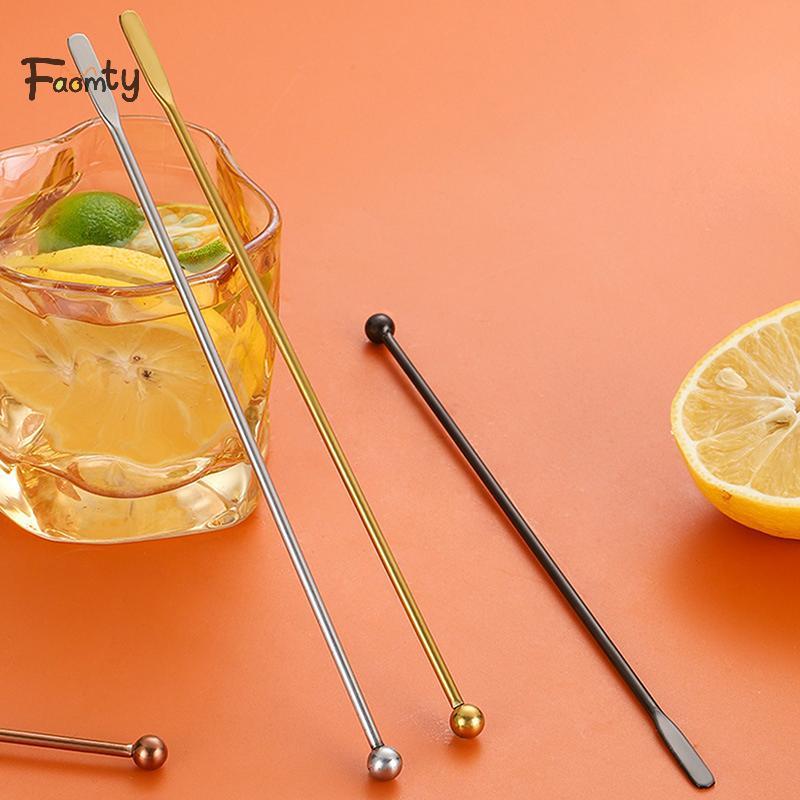 [Famty] 304 สแตนเลสสตีลกาแฟผัดบาร์น้ําผลไม้ Rio Cocktail Creative Mixer Stick แชมเปญ Swizzle Sticks 