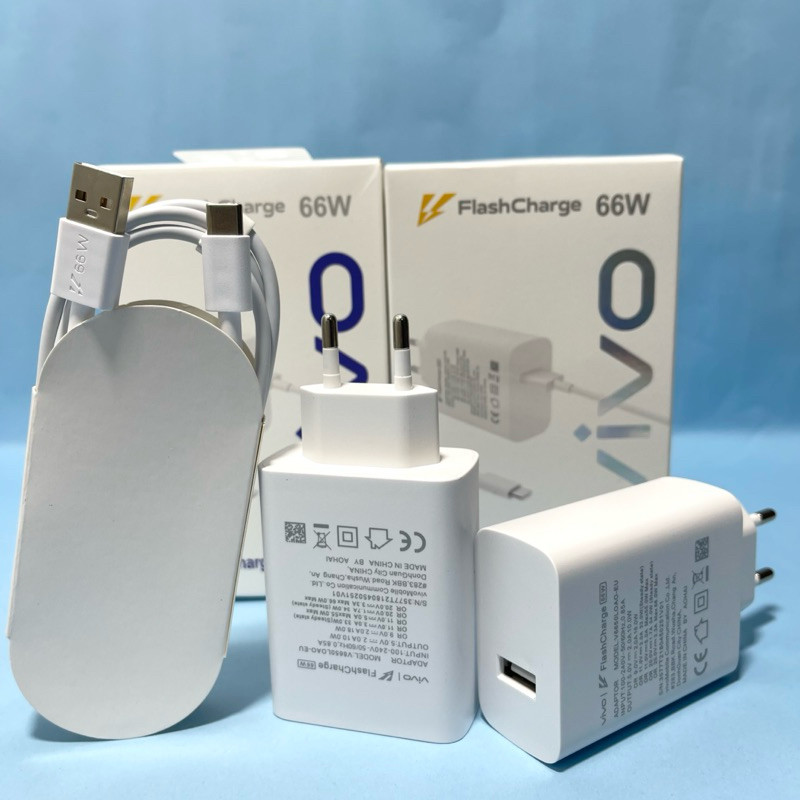 VIV TYPE C 66WATT FLASH CHARGER / FAST CHARGING V23 V21 V27 T1 5G ORIGINAL 100% ALL SMARTPHONE TYPE 