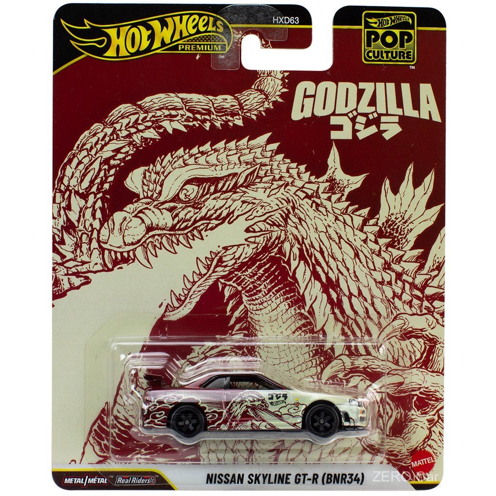 [925hot] hotwheels pop วัฒนธรรม GODZILLA Nissan Nissan Skyline GT-R (BNR34) GODZILLA HXD63 DCUD