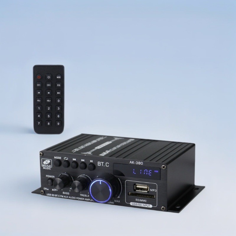 AK380 รถในครัวเรือน 12v เครื่องขยายเสียง