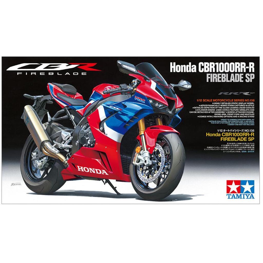 Ready Stock Tamiya Assembled Motorcycle Model 1/12 Honda CBR1000RR-R Fire Blade SP Version 14138