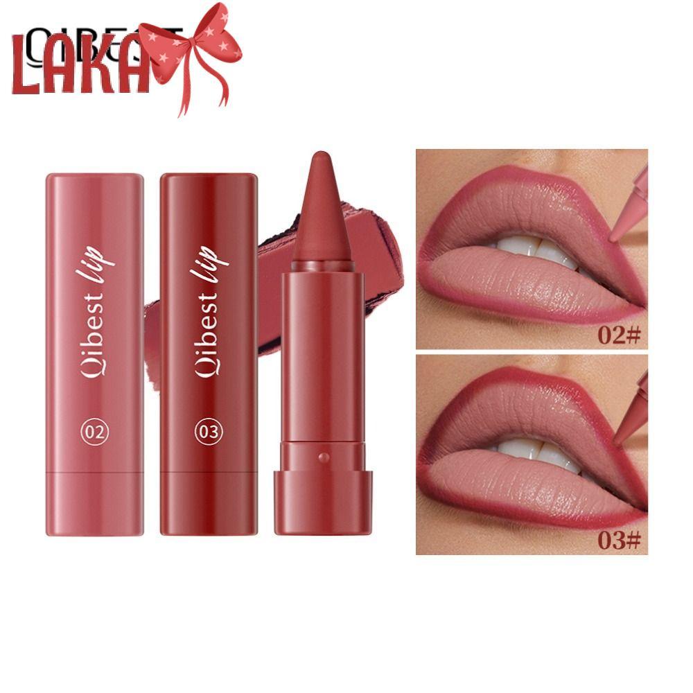 LAKA Lip Liner Pencil ลิปสติกกํามะหยี่กันน้ํา Non-stick Cup Matte Long Lasting Tapered Gradient Lip 