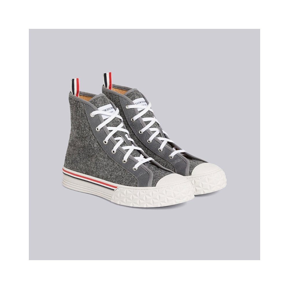 Hong Kong Direct Mail Tom Browne Tom Browne Mens Lace-Up Shoes Grey High-Top Lace-Up Casual