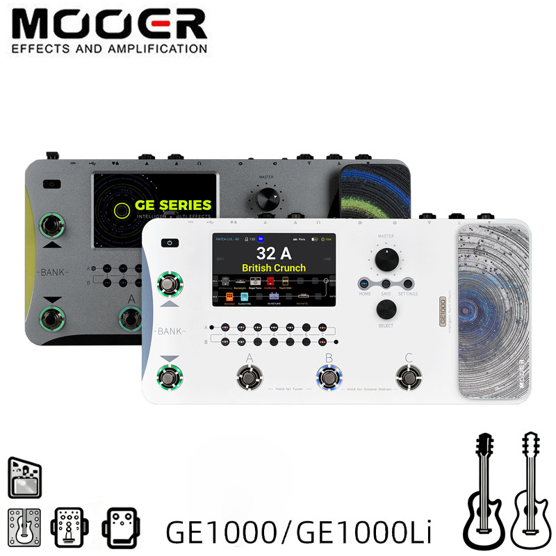 MOOER GE1000 Li Magic Ear กีตาร์ไฟฟ้าแบบบูรณาการอุปกรณ์ GE1000 แบตเตอรี่ลิเธียมชาร์จ