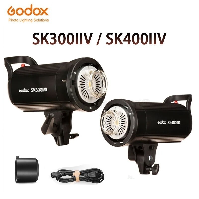 Godox SK300IIV SK400IIV 300W 400W Studio Strobe Flash 2.4G X System 5600K with LED Modeling Lamp SK3