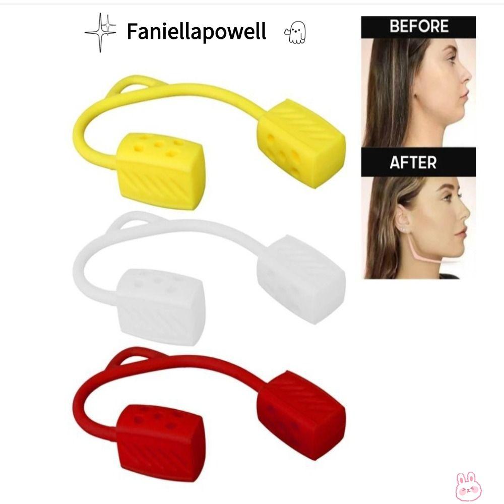 FANIELLAPOWELL Jaw Exerciser, 30/40/50lbs อัพเกรดคอ Toning, ผู้หญิงผู้ชายเกรดอาหารซิลิกาเจล Double C