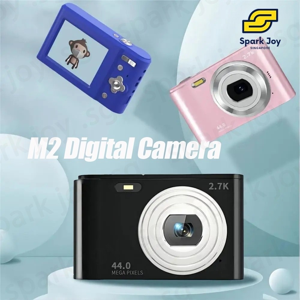 【SG】44MP Small Portable Digital Camera 2.7K IPS Screen 8X Zoom Face Detection Vlogging for Photograp