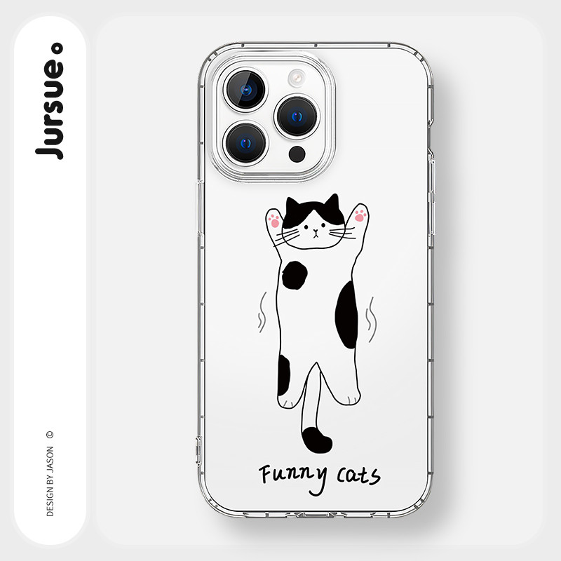 JURSUE เคสไอโฟน เคสนุ่มกันกระแทก การ์ตูนตลก น่ารักผู้หญิง เคสโทรศัพท์ for iPhone 17 Air 16 15 14 13 12 11 Pro Max SE 2020 X XR XS 8 7 Plus พลัส MZ506786