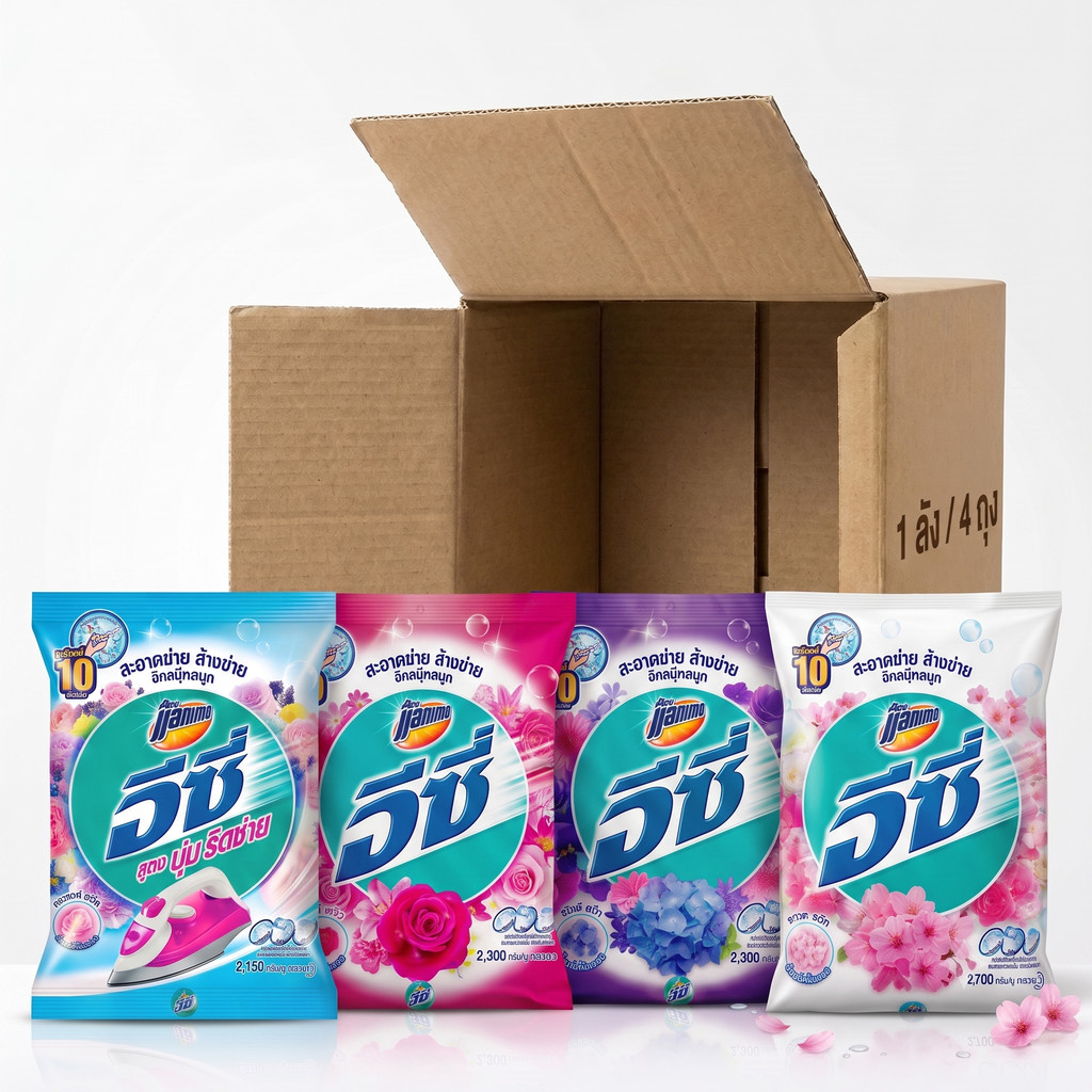 [ยกลัง] แอทแทค อีซี่ ผงซักฟอกสูตรมาตรฐาน ขนาด 2300 กรัม Attack Easy Powder Detergent 2300g