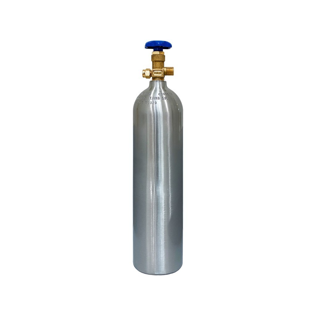 ออกใบกำกับภาษีได้ UMEGA ถังอลูมิเนียมบรรจุ CO2 ขนาด 3 ลิตร DC-C30 พร้อมCO2เต็มถัง (บรรจุ CO2 2 กก.) 