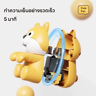 พัดลมรูปสัตว์ พัดลมรูปสุนัขชิบะ USB พัดลมดูดความร้อนรูปสุนัข น่ารักมาก ใช้เป่าอาหารร้อนได้ พกพาออกไปข้างนอก