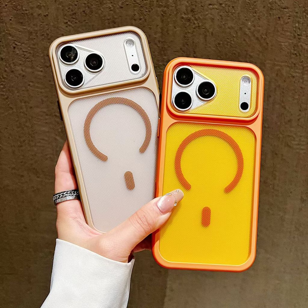 INS สไตล์ Semi-Translucent MagSafe Magnetic Case Matte Skin-Feel กันกระแทกสําหรับ iPhone 17 16 15 Pro Max