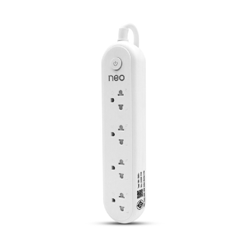 NEO รางปลั๊กไฟ 1 สวิตช์ 4 ช่อง รุ่น F5ST3-NE01-4101 สีขาว สายไฟยาว 3 เมตร
