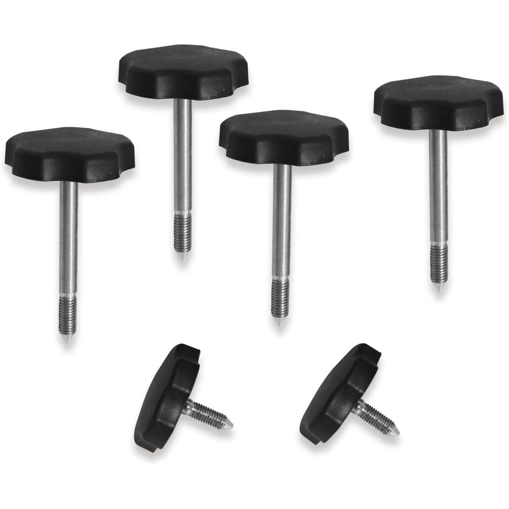 MSCRP 6 ชิ้น Soft Top Window Frame Knob ประตูรอบทิศทาง Knob ชุด Pin สําหรับ 2007 ถึง 2018 Jeep Wrang