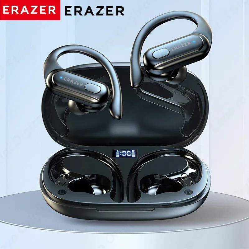ERAZER XT60pro หูฟังไร้สายสําหรับเล่นกีฬาหูฟังบลูทูธหูฟังไฮไฟชุดหูฟังลดเสียงรบกวนพร้อมไมโครโฟนที่เกี